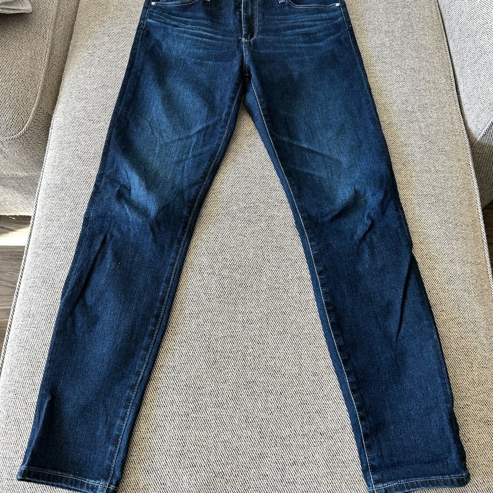 AG Adriano Goldschmied Women's Dark Blue Straight Jeans